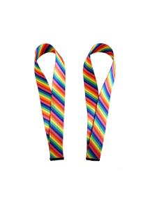 Correas de levantamiento de pesas de algodón de doble color y logotipo personalizado al por mayor - Product Image 3