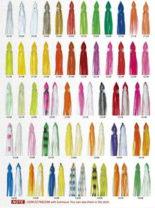 Tableau des couleurs des jupes de calmar jupe de remplacement leurre de pêche au poulpe - Product Image 5