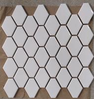 Carrelage Mosaïque Hexagonal en Porcelaine Multicolore Artistique de Luxe Moderne 400x400mm Antidérapant Glaçure Métallique Garantie 5 Ans Mur Extérieur