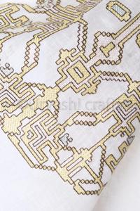 Robe avec broderie grecque pour femmes, tenue adulte, taille libre, col en v, manches longues, robes décontractées de fête, collection 2020 - Product Image 2