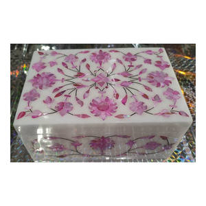 Coffret de carte mère de perle incrustée, boîte de remerciement cadeau - Product Image 1