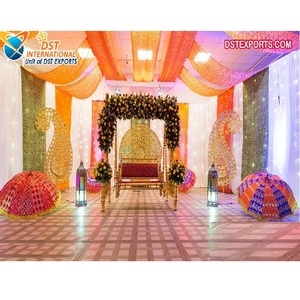 Awesome Mehendi Ceremony Stage Setup Mehendi Decor for <b>Wedding</b> Ceremony Mehndi Event Stage Decor Ideas & <b>Props</b> - Product Image 1