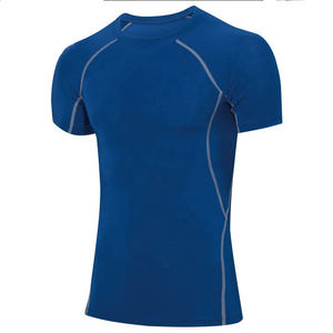 Camiseta Deportiva de Compresión para Hombre, Personalizable, de Spandex/Poliéster, Manga Corta, con Impresión por Transferencia de Calor, Servicio OEM - Product Image 4
