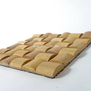 Revestimiento de madera 3D de alta calidad para pared, decoración interior, paneles de pared de teca de registro, acentos decorativos - Product Image 2