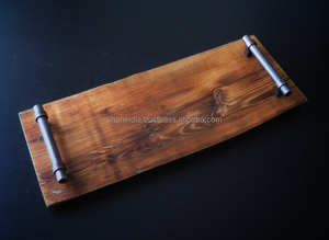 Design de chargeur rectangulaire durable Plateau de service en acacia en bois de manguier fantaisie respectueux de l'environnement pour les mariages de restaurants à domicile-quantité minimale de commande 50pcs - Product Image 3