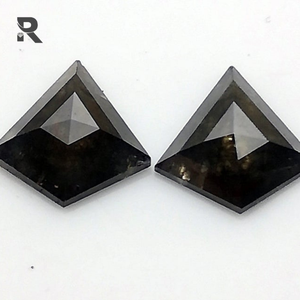 3.49 CT คู่สีเทาหลวมธรรมชาติทรงเรขาคณิตเพชรสีดำสำหรับเครื่องประดับได้รับการรับรองจาก IGI - Product Image 2