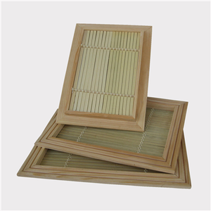 Bandeja rectangular de bambú natural para servir, encimera de madera de un solo nivel, mesa de centro para cocina, baño, armario para servir alimentos - Product Image 5
