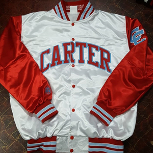 Veste professionnelle en satin avec lettres brodées, couleur personnalisée, pour sports en équipe de Baseball, collège - Product Image 5