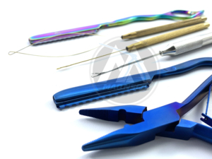 อุปกรณ์ต่อผมแหวนขนาดเล็กสีดำสีทองสีน้ำเงิน-คีมสแตนเลสสำหรับต่อผมแบบเทป - Product Image 4