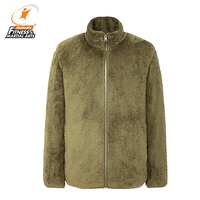 Veste sherpa en polaire pour hommes, vêtement personnalisé avec poches à l'avant, couleur unie