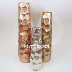 Wedding Decorative Aluminium Casting Metal Flower Vases Nickel Plated and Gold Plated Decorative Vases - Product Image 4