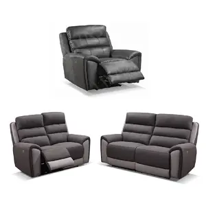 Factory Price Newest Design Modern Luxury Electric Fabric Leather Custom Mixed Color Single Sofa Sets for Living Room