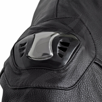 Blouson moto en cuir de vache véritable Monster avec protections homologuées CE