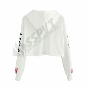 Sudadera con capucha para mujer, con estampado de bandera americana, Tops cortos, Jersey, Top - Product Image 2
