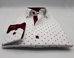 Nuevas Camisas Oxford Casuales de Moda para Hombre, Transpirables, de Sarga, Ajuste Delgado, Poliéster/Algodón, Secado Rápido, Diseño Teñido en Hilo, en Stock - Product Image 6