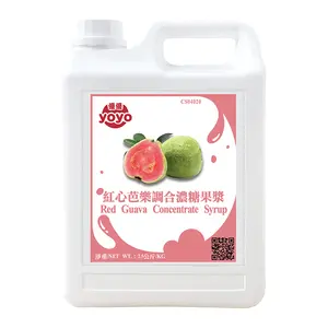 Ingrediente vermelho do chá da bolha guava xarope concentrado