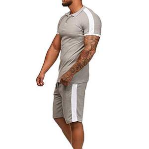 Chándal deportivo de manga corta para hombre, ropa de playa de alta calidad, Conjunto de camiseta con pantalones cortos, conjuntos dobles de verano - Product Image 1