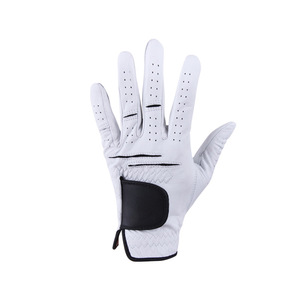 Logo personnalisé Offres Spéciales Super Doux Sécurité tout Blanc Premium En Cuir Gant De Golf - Product Image 1