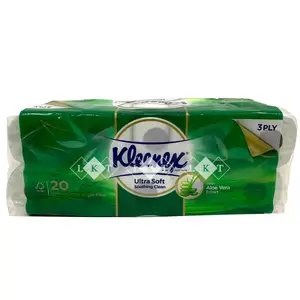 Exportação por atacado Lenço de Papel Higiênico Rolo De Tecido Ultra Macio com Aloe Vera 3 Ply