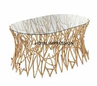 Fantaisie Adorable Miroir Grande Pièce Maîtresse Designer Console Table Multi Couches Miroir Tops La Plus Designer Table Basse