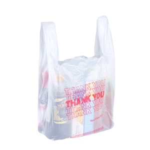 Factory Bottom Price Custom Printed Thank You <b>Bag</b> Wholesale Manufacturer Transparent Plastic T-shirt <b>Bag</b> for Grocery Vietnam - Product Image 1