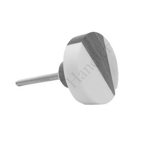 Bouton en bois incrusté de résine artisanale et poignée de porte meubles décoratifs pour le salon - Product Image 1