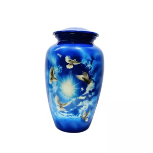 Urne commémorative pour adultes en laiton massif/aluminium de Style américain/européen classique Urne de stockage de crémation pour cendres funéraires humaines pour adultes - Product Image 5