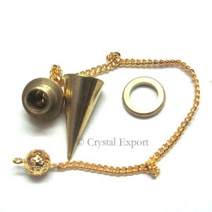 Péndulo de Metal con tornillo abierto dorado, venta en línea - Product Image 1