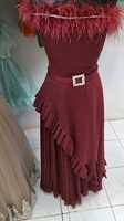 Robe de soirée formelle vintage sexy pour femme, longueur ras du sol, col asymétrique, taille naturelle, ornée de perles et de fleurs, haute couture
