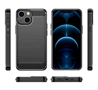 Fabrication d'étuis de téléphone en fibre de carbone, coque de téléphone en TPU givrée pour iPhone 13, coque antichoc pour iPhone 14 Pro
