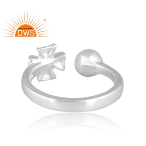 Anillo ajustable de piedras preciosas de Topacio Azul Londres Natural de plata de ley fina, joyería para mujer, regalo para ella - Product Image 4