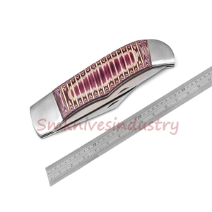 มีดพับขนาดใหญ่สวยงามทำมือ เหล็ก J2 มีดพกพาอเนกประสงค์ ใบมีดคู่ หนา 3.0 มม. ยาว 22 นิ้ว - Product Image 6