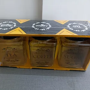 AARK geri dönüşümlü çay kahve şeker cam kavanoz 500ml yarım KG üç vakum kavanoz kiler ve serin mutfak depolama fikirleri