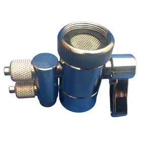Vanne de dérivation en acier inoxydable bleu de 1/4 pouce, adaptateur de filtre à eau bidirectionnel pour usage domestique - Product Image 1