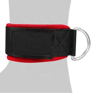 Correa de tobillo de levantamiento de pesas con logotipo personalizado, correas de tobillo acolchadas de neopreno ajustables para gimnasio y Fitness - Product Image 4