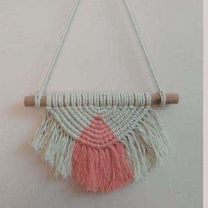 Estante de Pared de Diseño Nórdico PNM Modern Art Deco, Hecho a Mano con Correas de Algodón y Macramé, para el Hogar y la Sala de Estar, Agradecimiento - Product Image 1