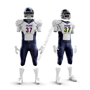 Uniforme de Fútbol Americano Sublimado Personalizado, Transpirable, de Talla Grande, Manga Corta, de Poliéster de Secado Rápido, a Precio de Fábrica - Product Image 4