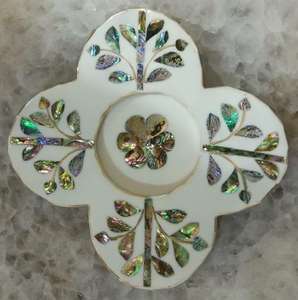 Dessous de verre incrustés de vadrouille créatifs uniques Nacre Incrustation Tea Coaster Resin Abalone Coaster Mats & Pads Accessoires de cuisine - Product Image 3