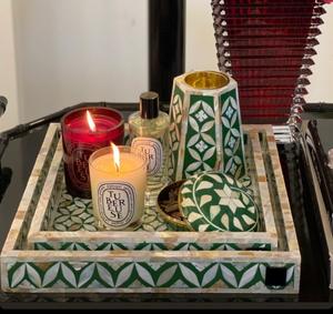 Islamic Mother of Pearl Inlay Bone Inlay Bakhoor Burner Tray <b>Box</b> Bakhoor Mabkhara Decorative <b>Incense</b> Burner Durable Medkhan - Product Image 6