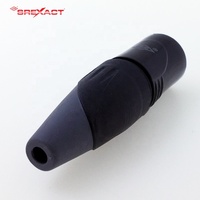 Conector XLR Macho SREXACT SVP555X-WP-BK-PG, Impermeable, de Latón Chapado en Oro, Alimentación PA, IP65, 3 Pines, 4 Pines