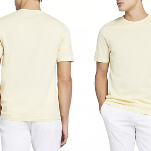 Nouveau T-shirt uni personnalisé 100% coton pour garçons/hommes, col rond, couleur beige, t-shirt décontracté pour hommes, personnalisable - Product Image 4