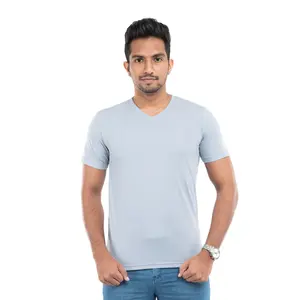 Wholesale 2022 Summer Cotton Mens T-shirt Short Sleeve Man T Shirt V-Neck Custom Colors Clothing T Shirts Men's Clothing