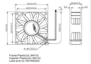 สำหรับ AS14051 140x140x51mm พัดลมระบายความร้อนแกน DC - Product Image 2