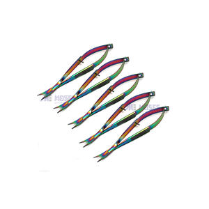 กรรไกรไทเทเนียมหลายสีรุ้ง Castroviejo โค้ง4.5ชุด5ชิ้น - Product Image 2