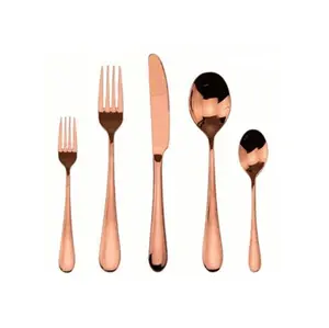 Posate da tavola di lusso set di posate in acciaio inossidabile oro rosa set di posate da cucina in acciaio inossidabile di migliore qualità