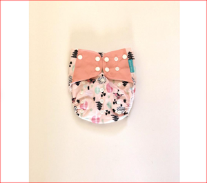 Couche en tissu lavable pour bébé AIO à protection anti-fuite unique - Product Image 3