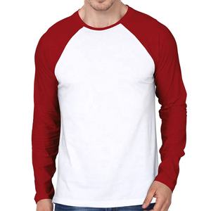 Hommes col rond manches longues t-shirt surdimensionné hommes manches longues t-shirt Casual t-shirt Logo personnalisé hommes unisexe 100% coton t-shirts - Product Image 1