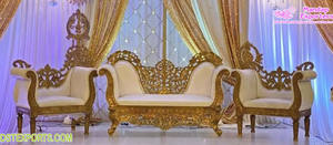 Sofá Moderno para Bodas Pakistaníes, Asiento para Novios, Decoración para Escenario de Boda, Conjunto de Sofás para Mehndi - Product Image 6