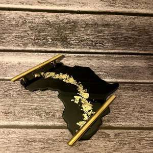 R183 büyük boy 270MM silikon afrika haritası şekli Coaster kalıp afrika tepsi reçine kalıp - Product Image 2