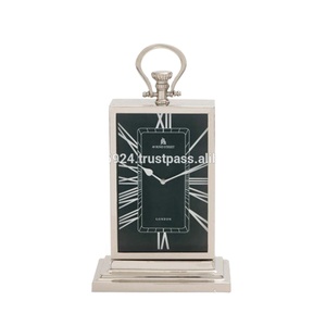 Luxury Silver Metal Table <b>Clock</b> Modern Decorative <b>Mantel</b> <b>Clock</b> <b>for</b> Home Office Hotel <b>Living</b> <b>Room</b> Premium Desktop Home Decor - Product Image 1